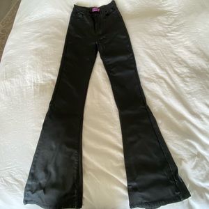 Size S EDIKTED Leather Flare Pants